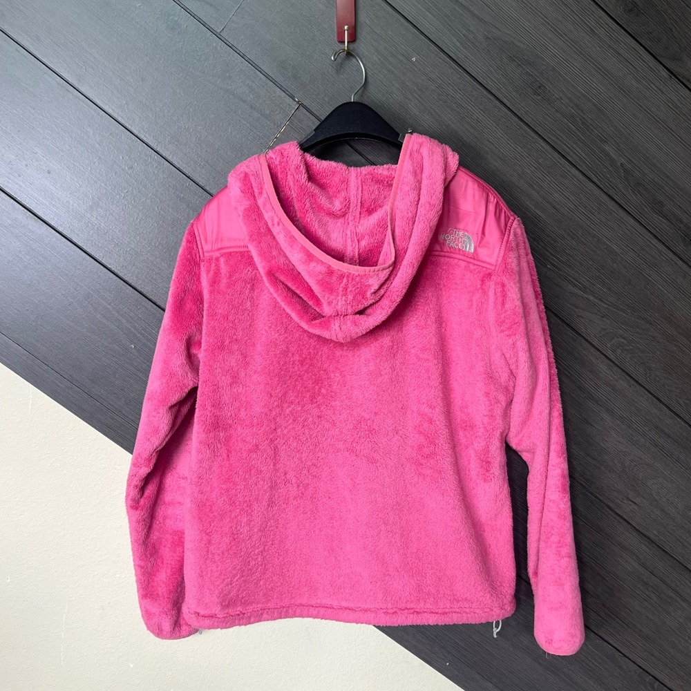 The North Face Women's Osito Fleece Jacket Pink Full Zip Hooded XL Athleisure - Picture 3 of 5